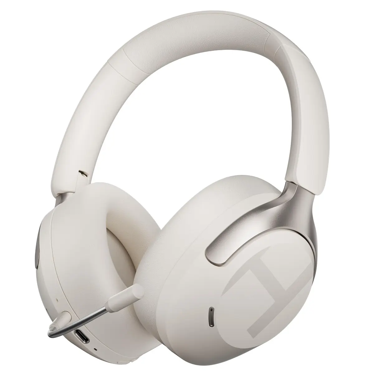 Haylou S40 Fone de Ouvido Bluetooth6, ANC Cancelamento de Ruído Ativo Headphone, Fone Ouvido Sem Fio com Microfone, 90Horas Reprodução Headset Sem Fio Dobráveis (Branco)