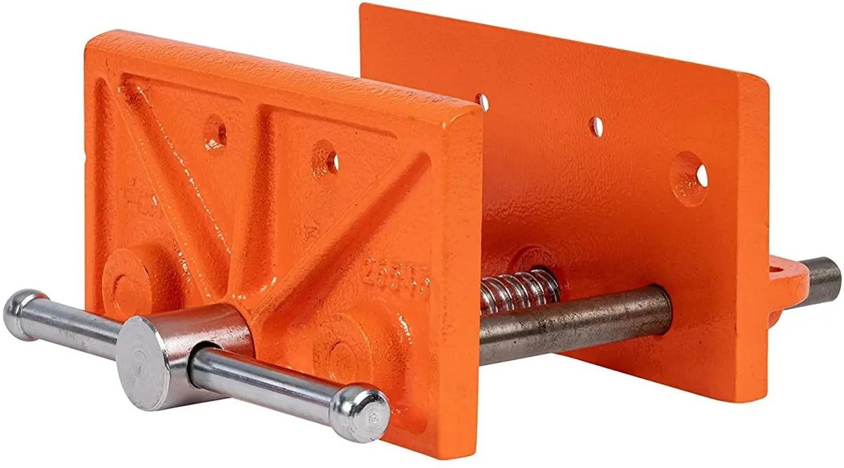 Torno morsa de bancada Pony 26545, 10,1 x 15 cm | Torno de bancada de madeira para ferramentas manuais e organizadores de ferramentas
