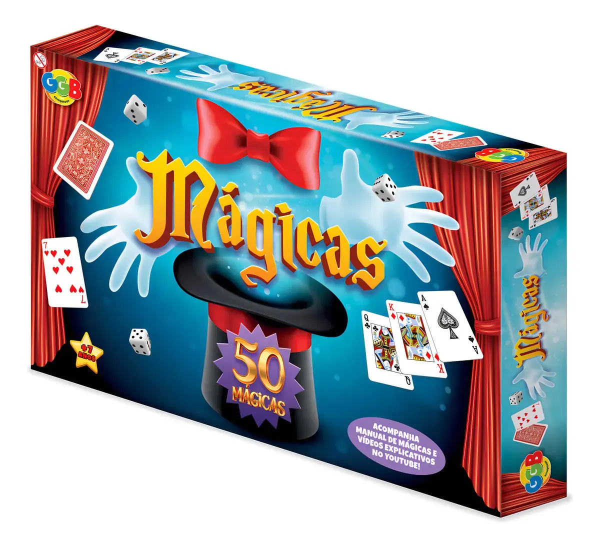 Jogo de Mágicas GGB 50 Truques Com Acessórios e Manual Português