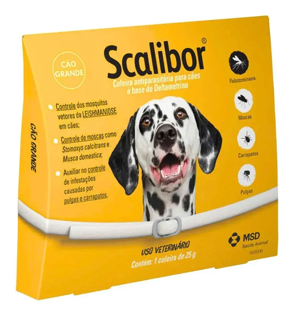 Coleira Antiparasita Scalibor 65 cm Proteção 4 Meses Pulgas e Mosquitos - 1