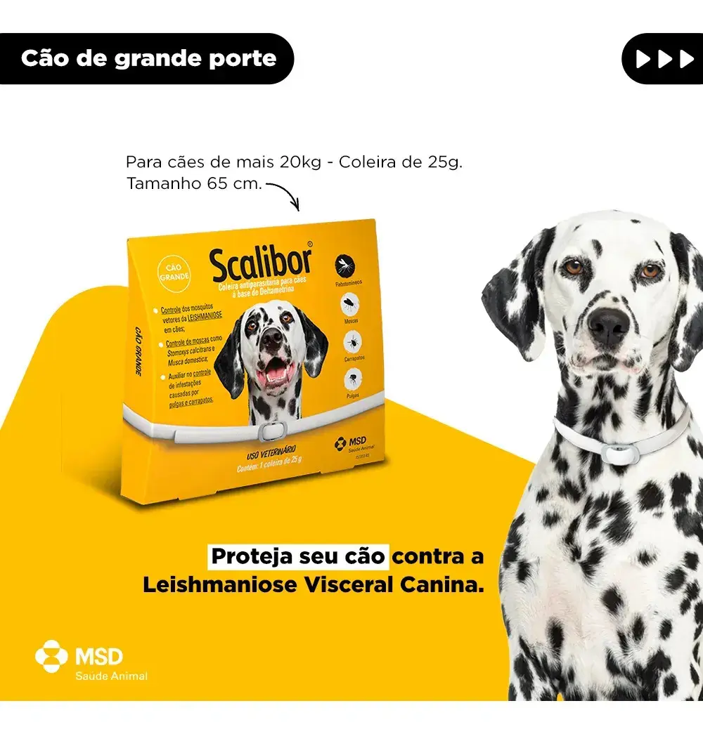 Coleira Antiparasita Scalibor 65 cm Proteção 4 Meses Pulgas e Mosquitos thumbnail 2