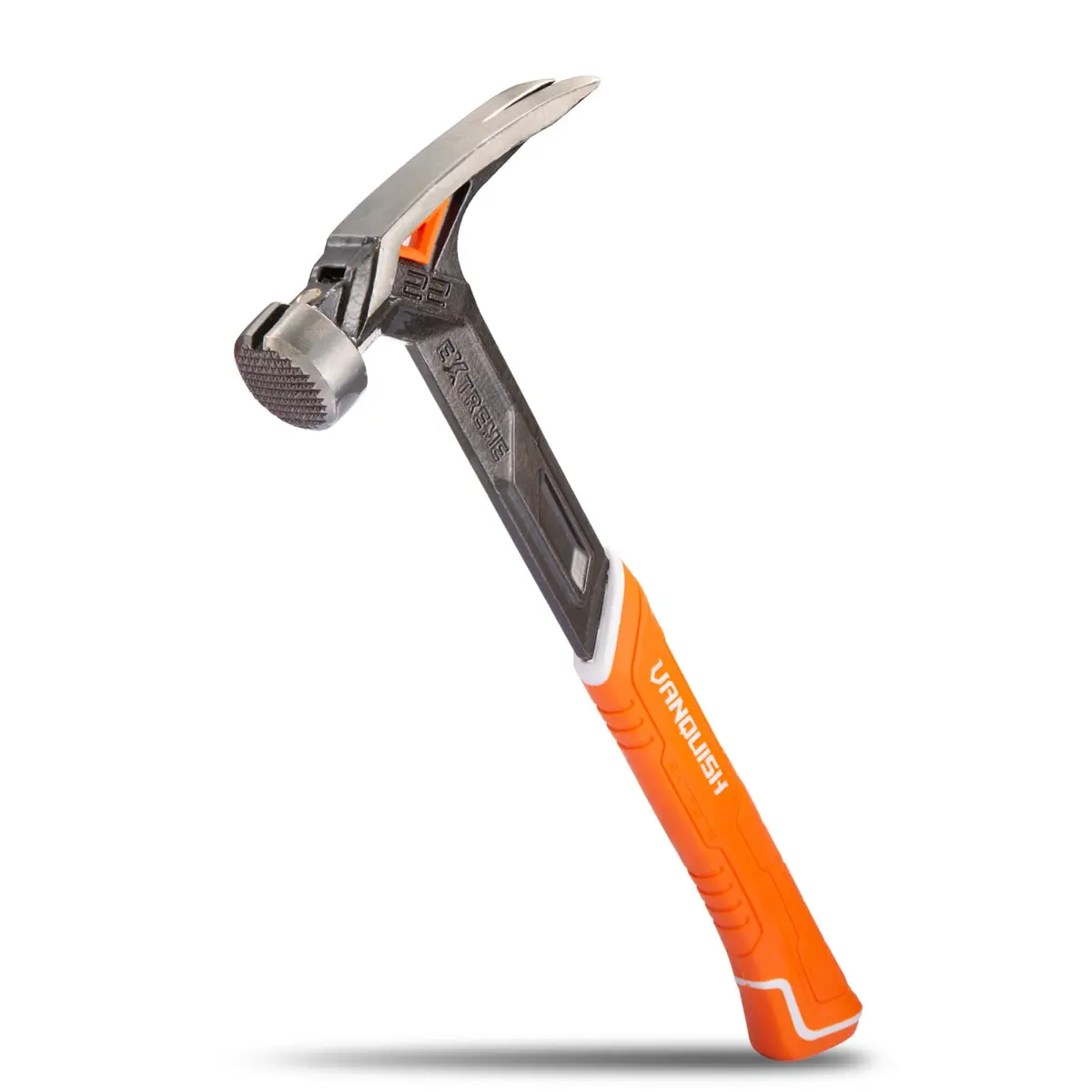 Vanquish Martelo de Moldura de 623 g, Martelo de Garra Reto com Suporte Magnético de Unhas, Martelo de Garra com Face Fresada e Aderência de Absorção de Choque, Martelo Forjado de uma Peça Resistente