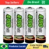 4 Pilhas Bateria Recarregáveis AA 4700 Mah Durável - 1