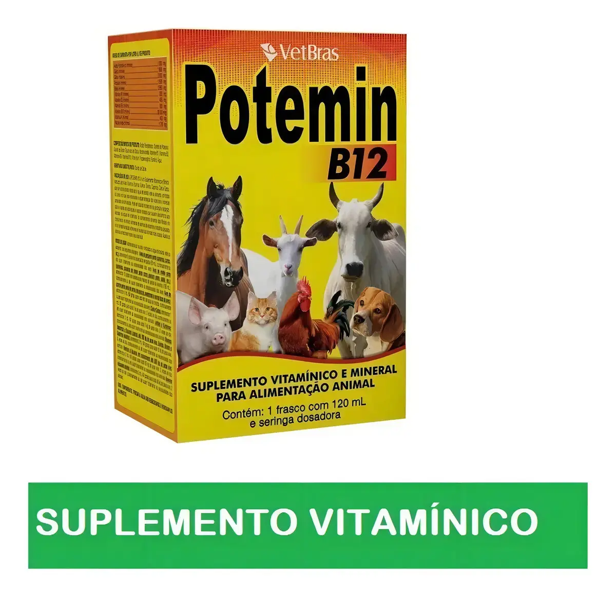 Potemin B12 - Vitamina Para Animais 120ml thumbnail 3