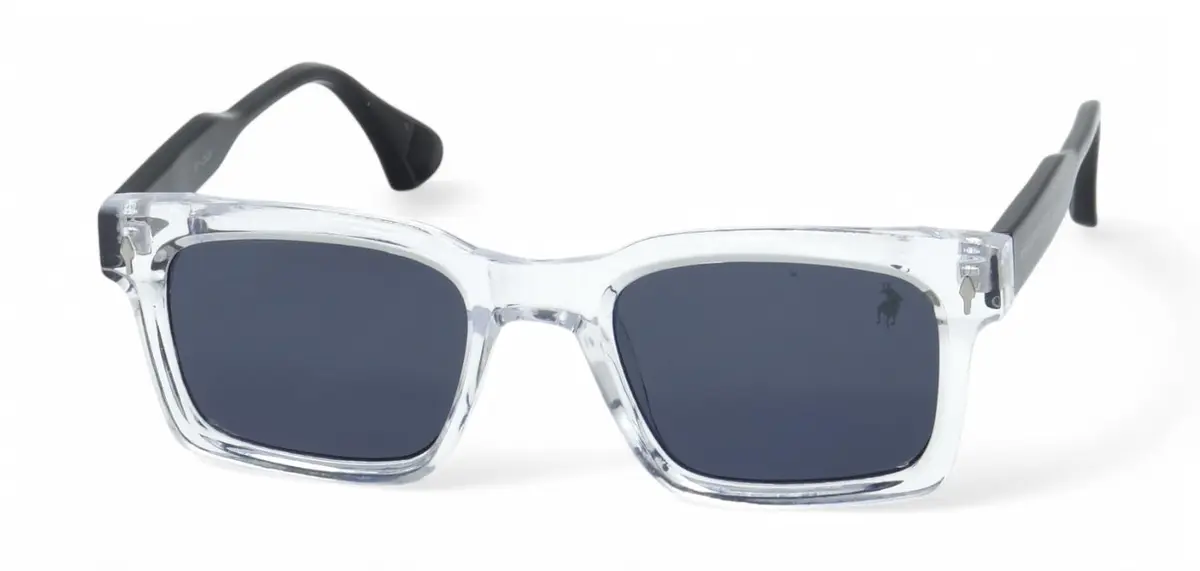 Óculos de Sol Unissex Polo London Club, design Quadrado com Lente Proteção UV400 - Kit contém Case Couro ECO