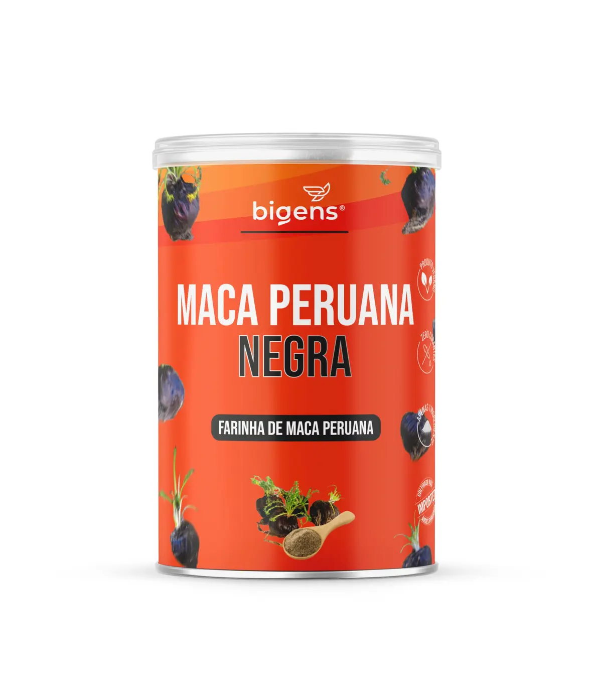 Bigens Maca Peruana Negra em Pó, 5g por Porção, 150g