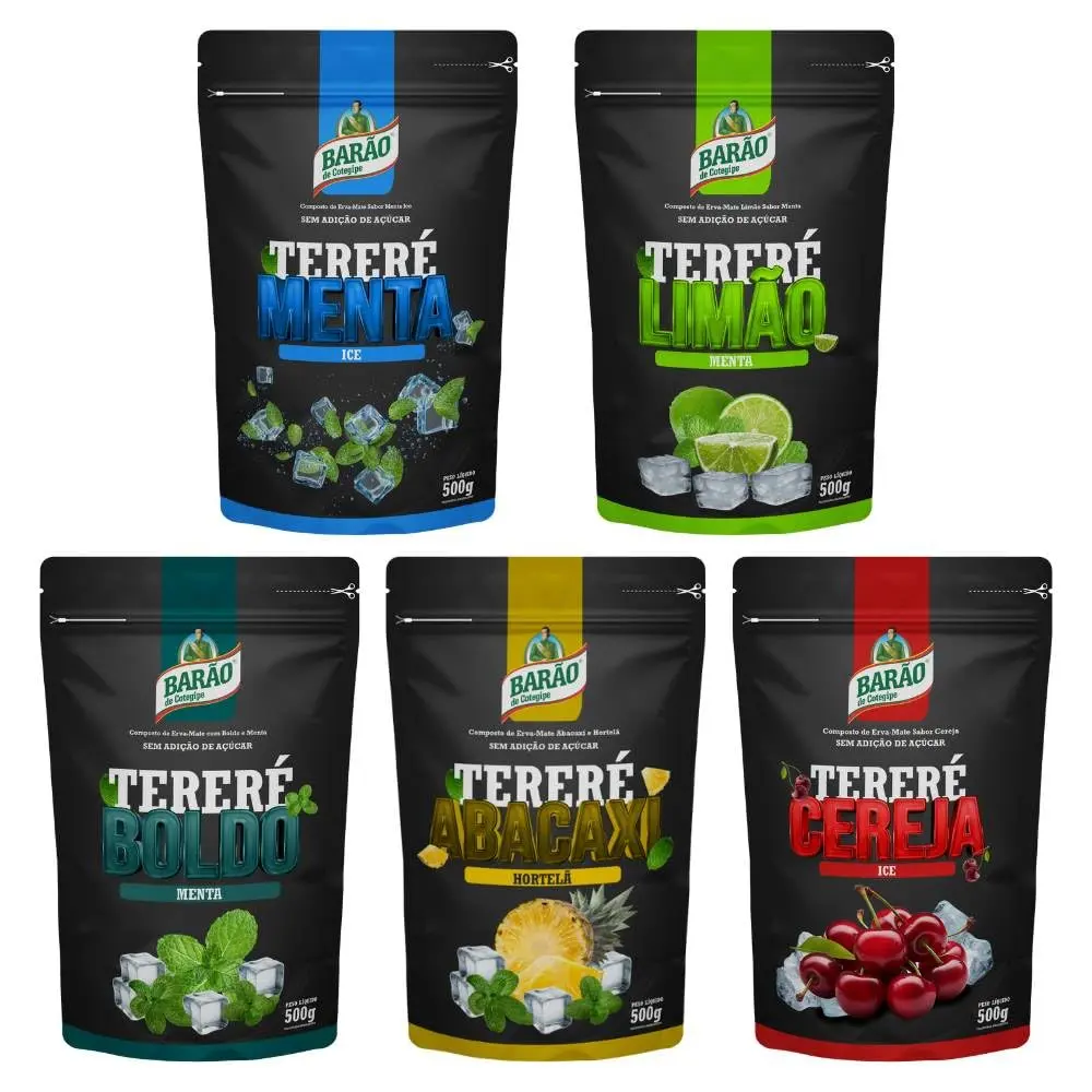 Barão de Cotegipe, Tereré Black Menta Cereja Abacaxi Boldo Limão Barão 500g cad - 1