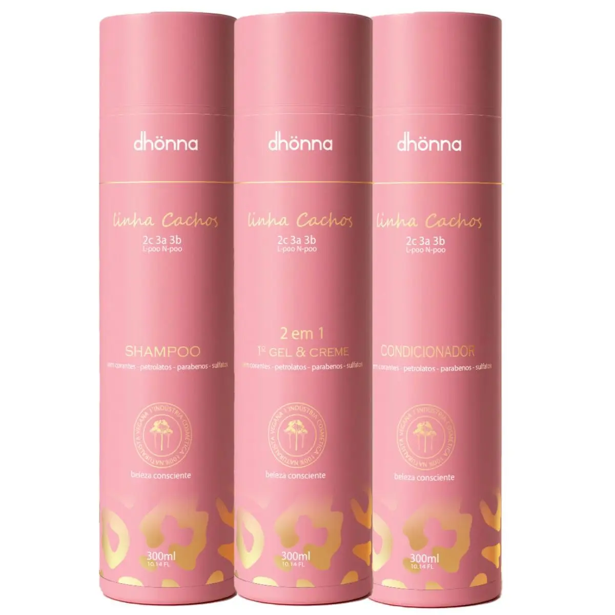 Kit Dhonna Shampoo, Condicionador e Gel Creme