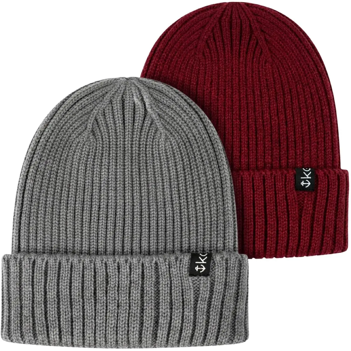 Kit 2 Toucas Americanas Lã Canelada Quentinha Proteção Orelha Cabeça Frio