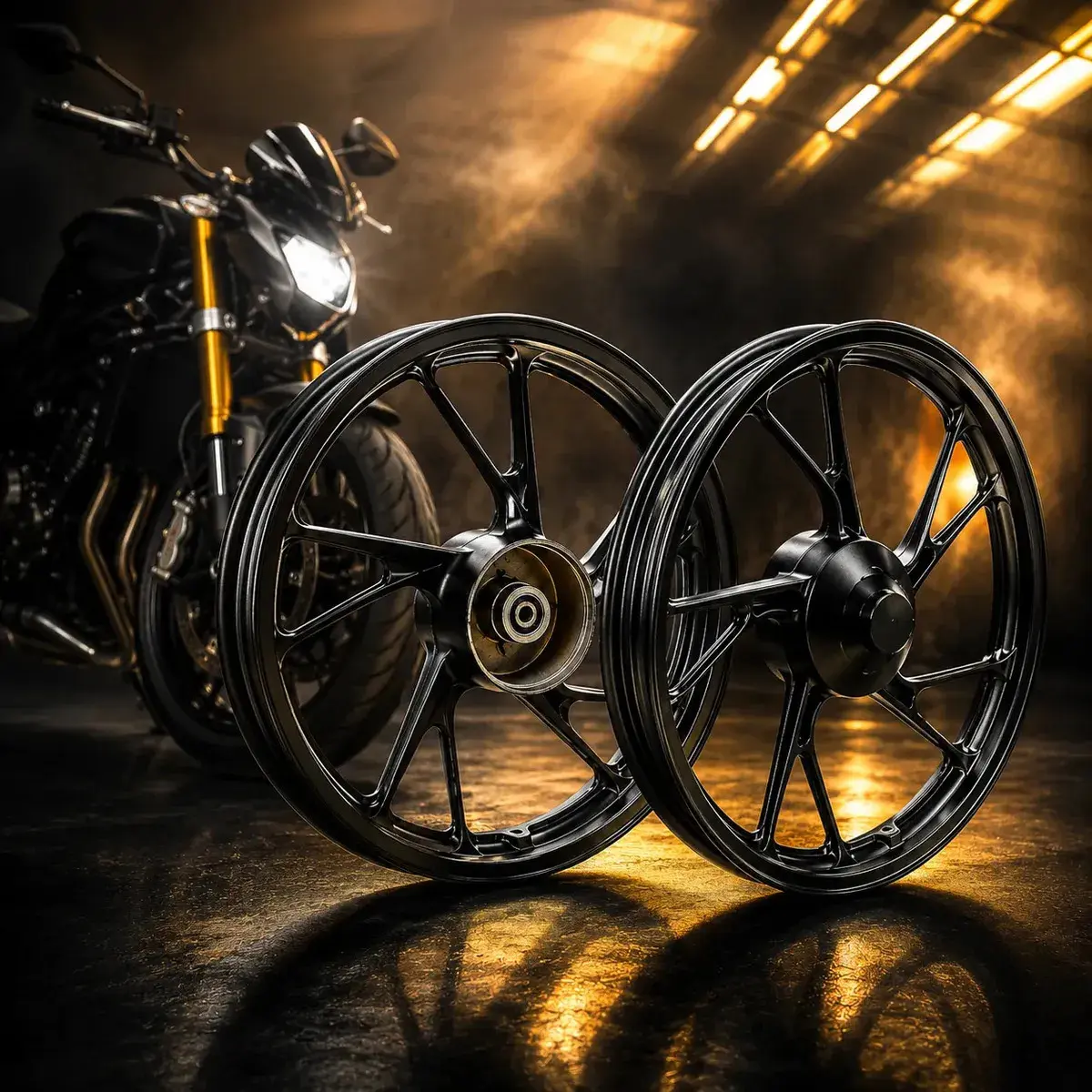 Par Rodas Liga Leve Pe Galinha Titan 150 04/13 Fan Start 160 Preto - Freio A Disco