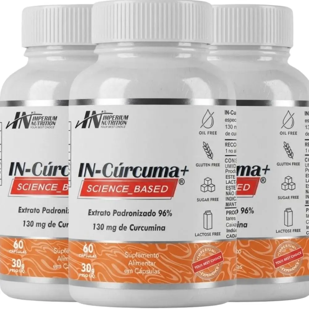 Combo 3X Cúrcuma - IN-Cúrcuma+ 180 Cápsulas Imperium Nutrition
