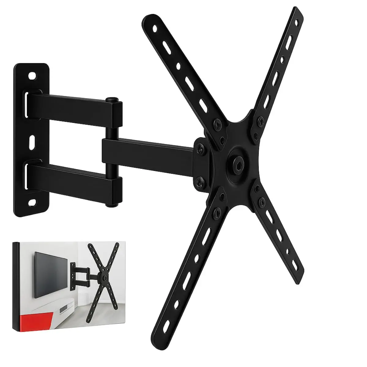 Suporte Tv de Parede Tri Articulado Ajustável Televisão de 26" a 60" Polegadas (Triarticulado)