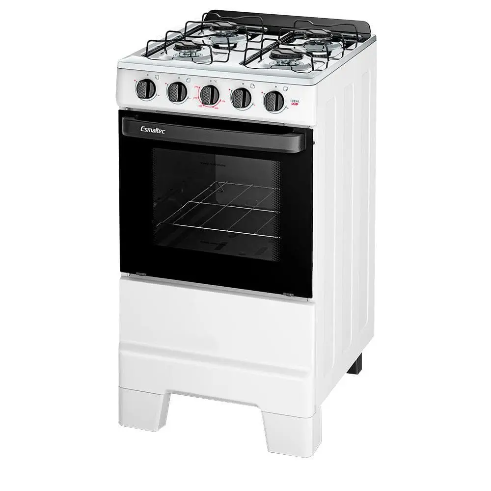 Fogão Esmaltec 4 Bocas Ideal Pop com Mesa em Inox, Acendimento Manual, 50 Litros, Bivolt - 1