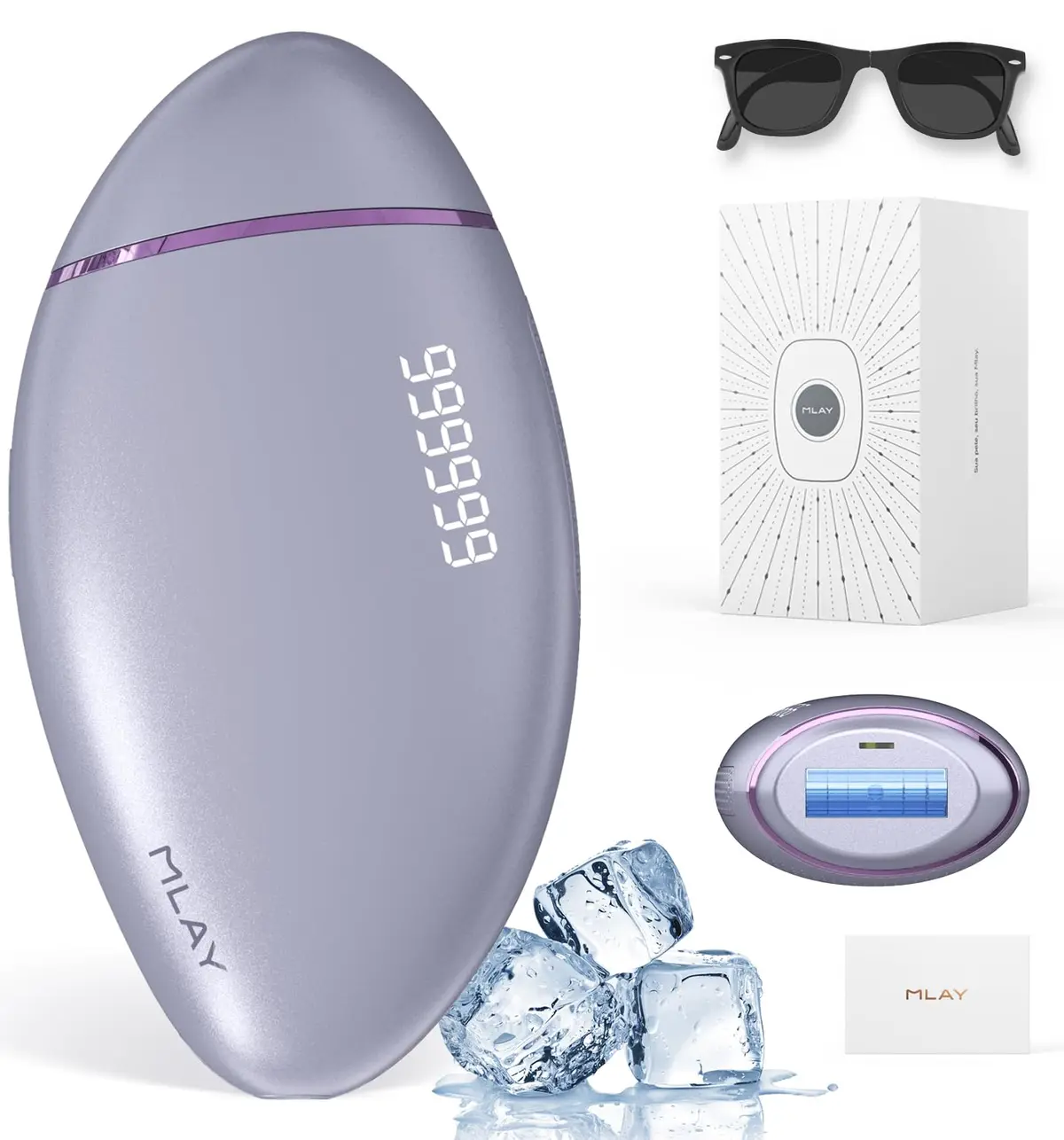 Depilador a Laser IPL MLAY T21D com Resfriamento, 999.999, ANVISA, Bivolt | Indolor,16.8 J, Remoção de Pelos, Depilação a Laser em Casa para Corpo e Axilas, Depilador Feminino e Unissex