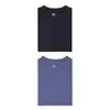 【Tam.: P M G GG EGG 】Kit 2 Camisetas Básicas Reserva - Preto+Marinho - 1