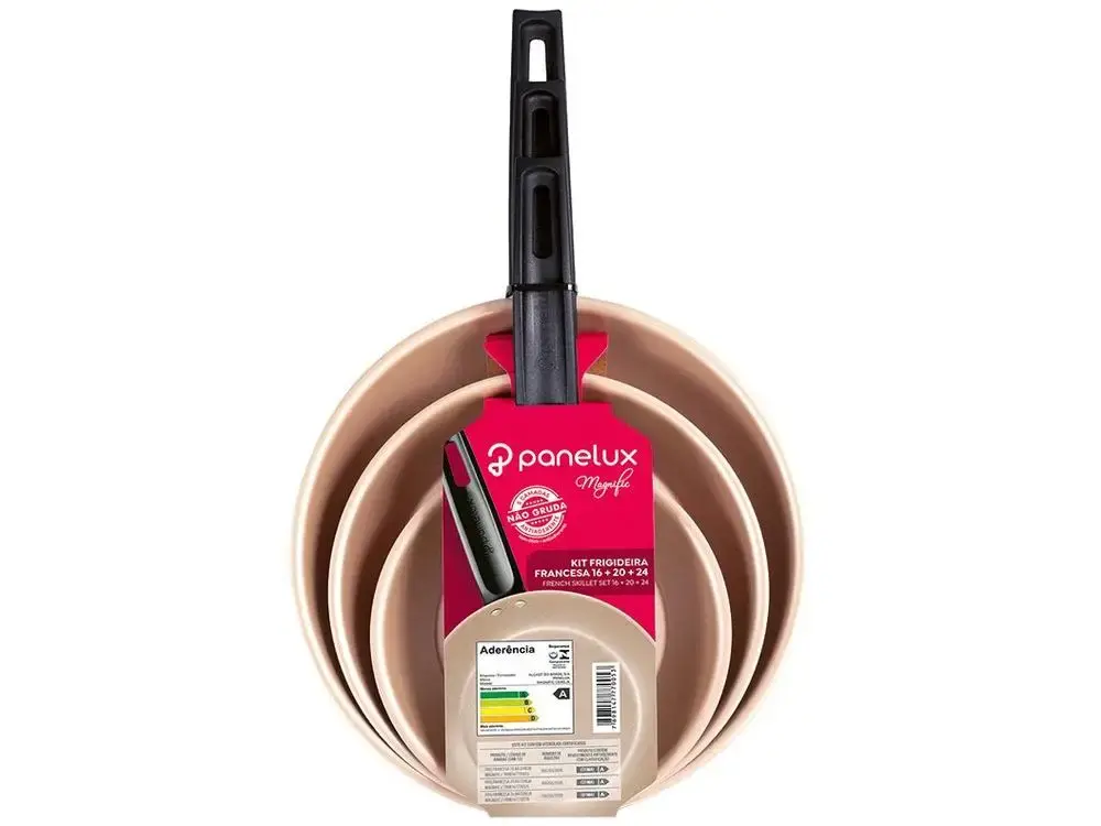 Conjunto de Frigideiras Antiaderente Panelux Magnific Cereja 3 Peças - 1