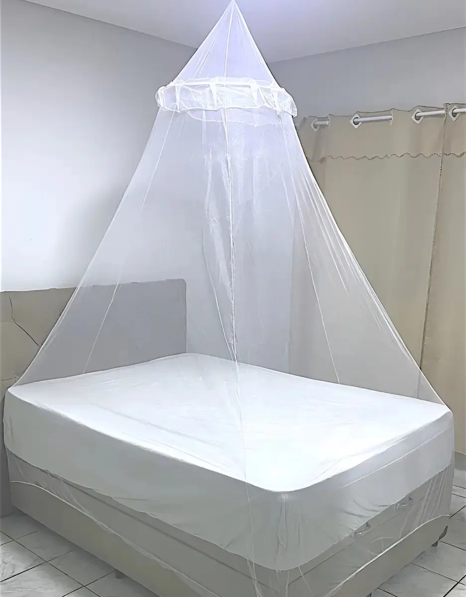 Mosquiteiro De Teto Filo Simples P\ Cama Casal E Solteiro Cor Branco - 1