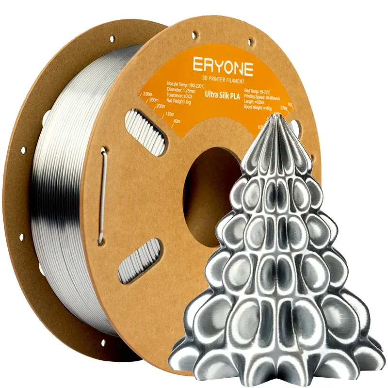Eryone 1kg ultra seda pla premium filamento impressão 3d, multicolorido disponível, filamento pla 1kg, atualização pla de seda, 1kg/carretel
