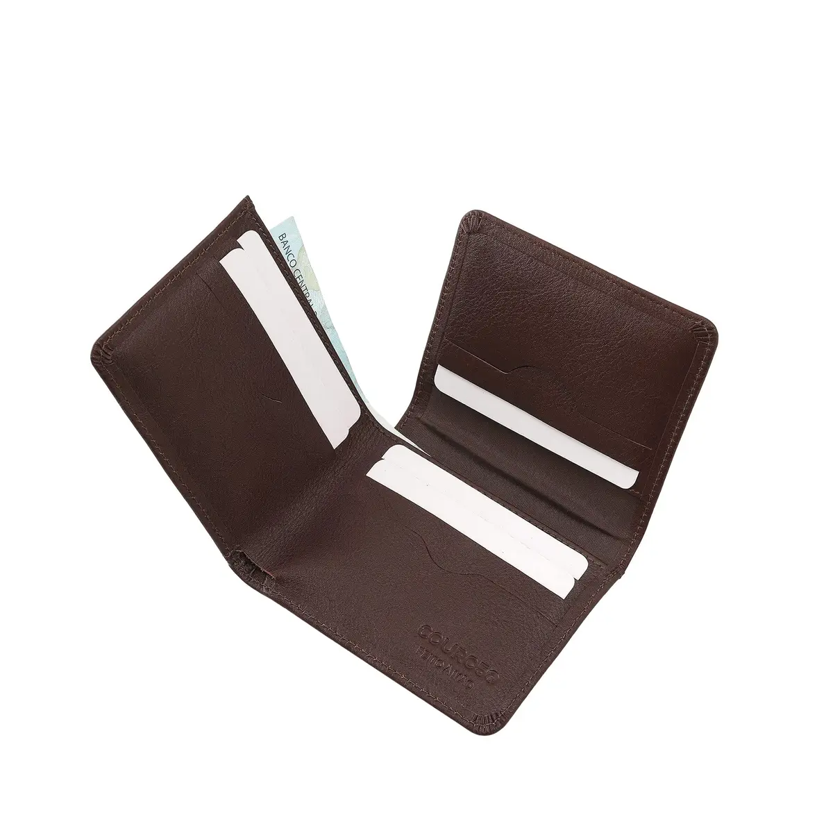 Carteira Couro Legítimo Slim Masculina Cnh Habilitação Cartão 59 - 1