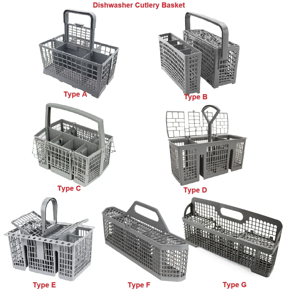 Cesto para talheres para máquina de lavar louça, para Bosch Siemens AEG Kenmore Whirlpool Maytag Kitchenaid Neff GE Samsung Hotpoint Indesit Ariston LG - 1