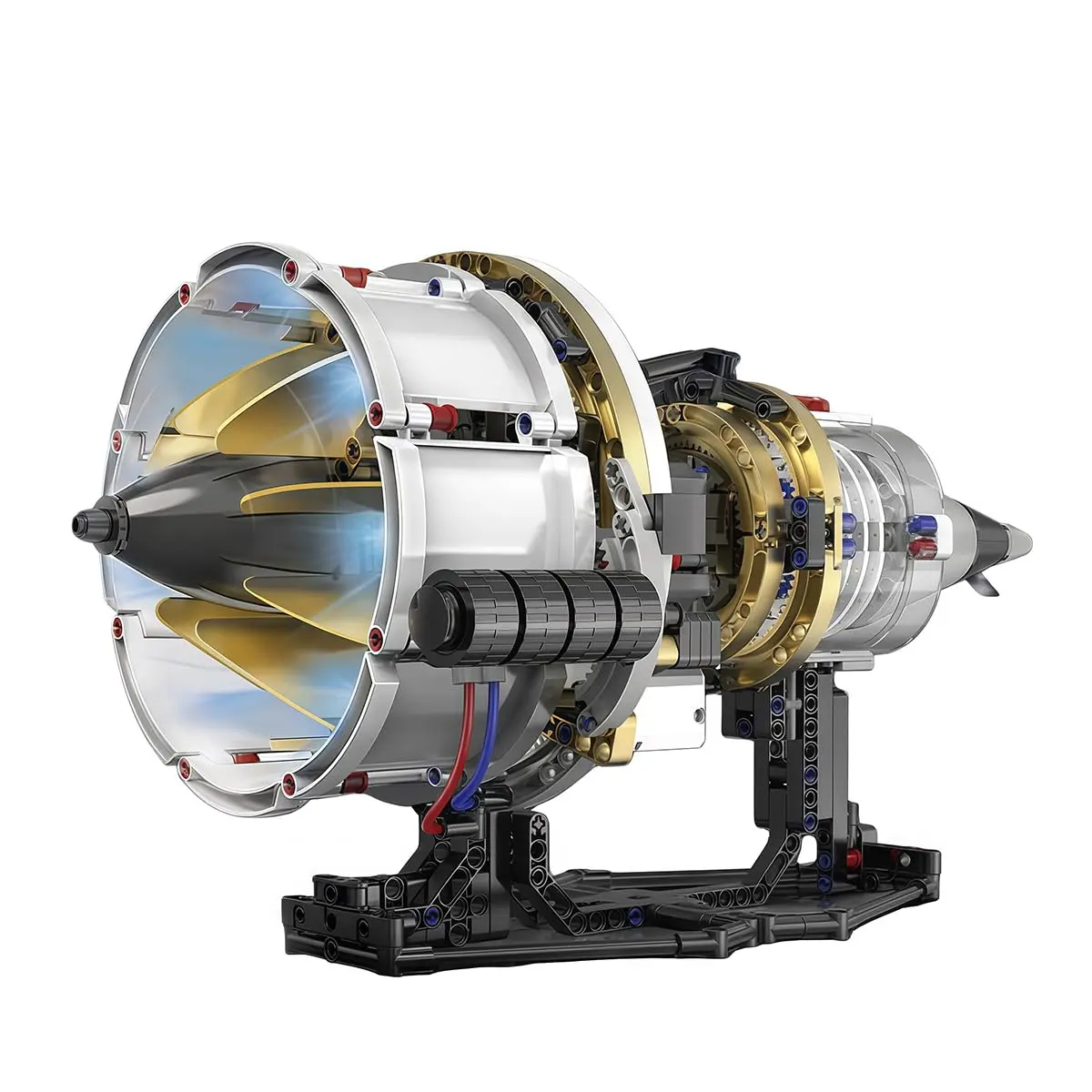Conjunto de Blocos de Montar Motor de Avião - Adequado para Crianças a Partir de 14 Anos e Adultos - 1