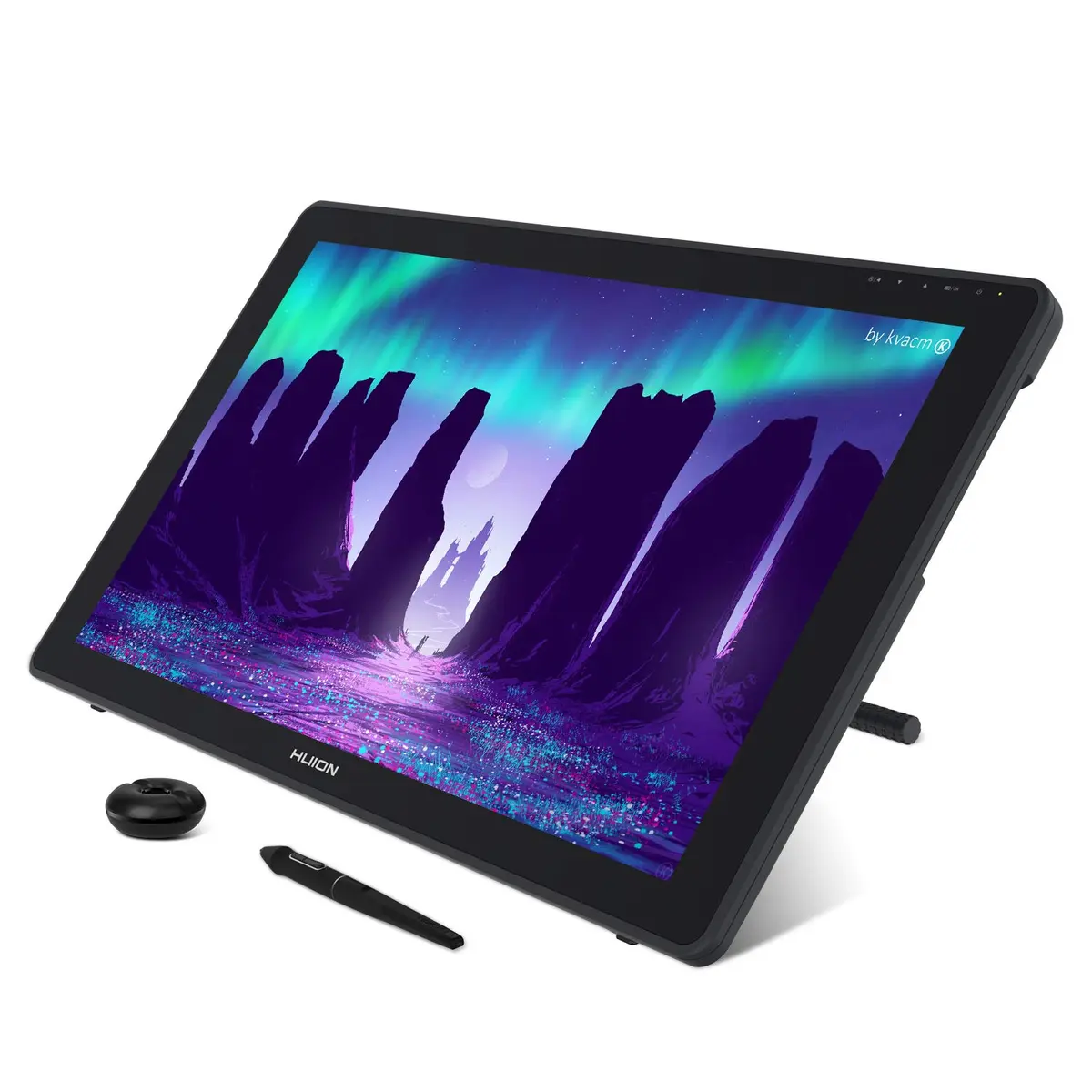 Tablet de desenho HUION KAMVAS 22 com tela 120% sRGB PW517 suporte ajustável, Stylus sem bateria, tela de 21,5 para Windows, PC, Mac, Android