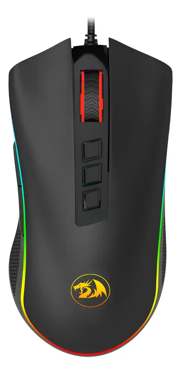 Mouse Gamer M711 Cobra Chroma Redragon Com fio Para Jogos 12.400 DPI Com Led RGB Preto