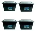 【R$38 cada】Arqplast kit 4 caixas organizadoras 56L com tampa e trava cor preto - 1