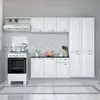 Cozinha Compacta Itatiaia Amanda Plus com 10 Portas, 1 Gaveta e 8 Prateleiras - 245cm de largura - Branco Neve - 1