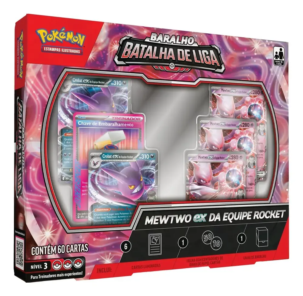 Copag Baralho De Batalha Mewtwo Ex Equipe Rocket Pokemon - 1