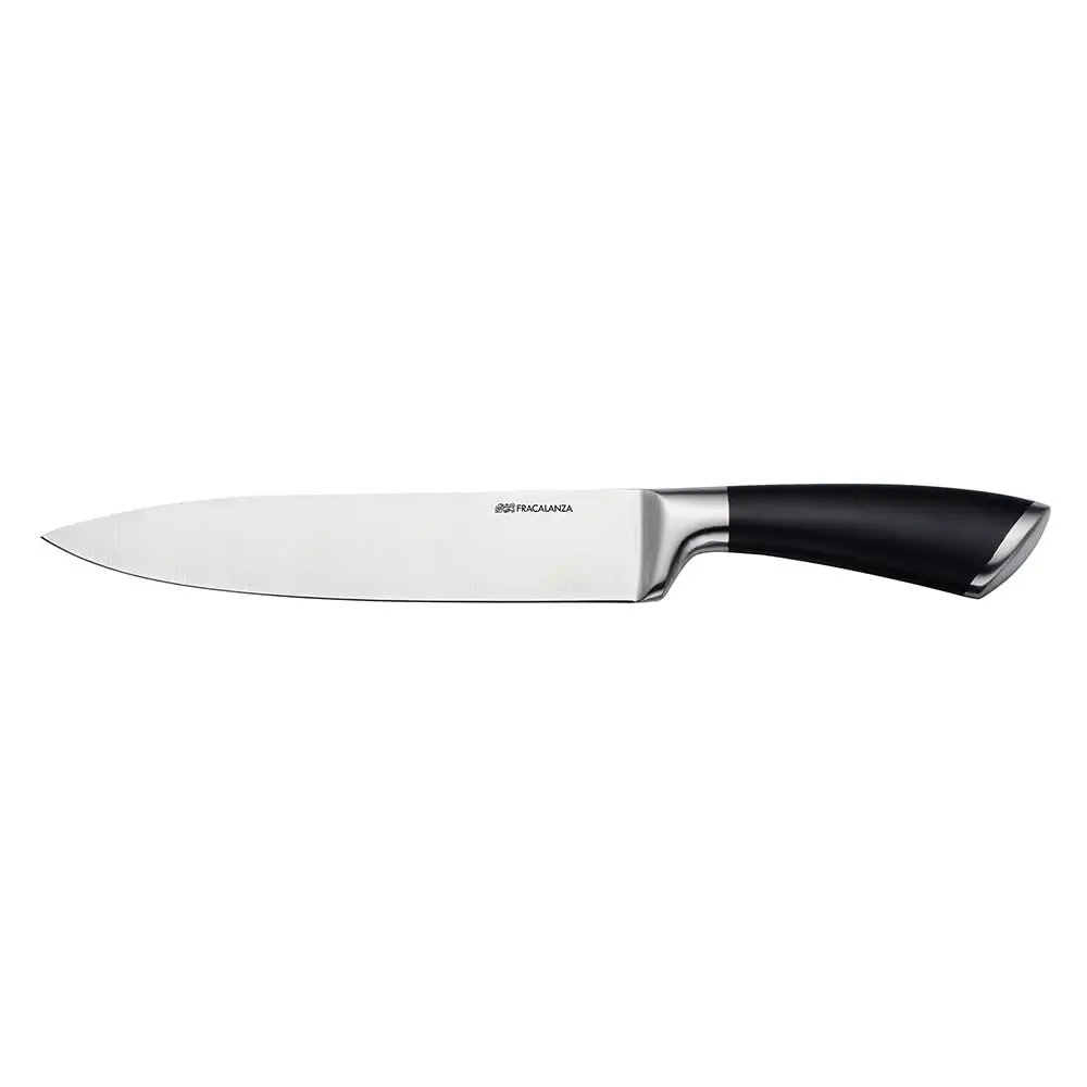 Faca do Chef em Aço Inox 2,5MM com Cabo na Preta A33