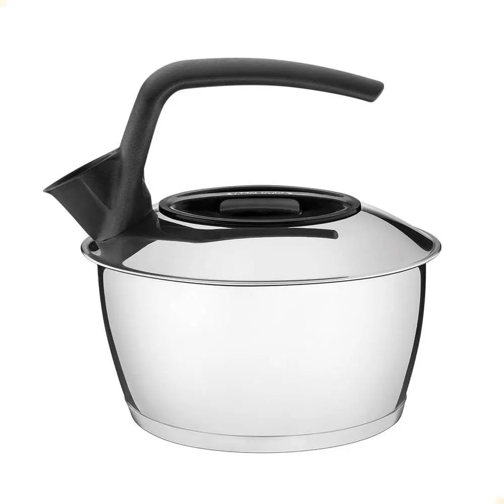 Tramontina 61485160 Chaleira em Aço Inox com Fundo Triplo Cabo Preto 1.5L, Prata - 1