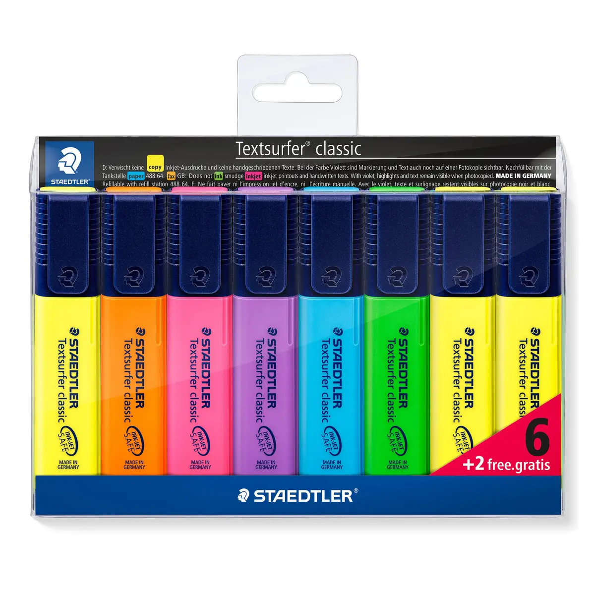 Staedtler, Marcador Staedtler, Textsurfer Neon, 6+2-364 A WP8