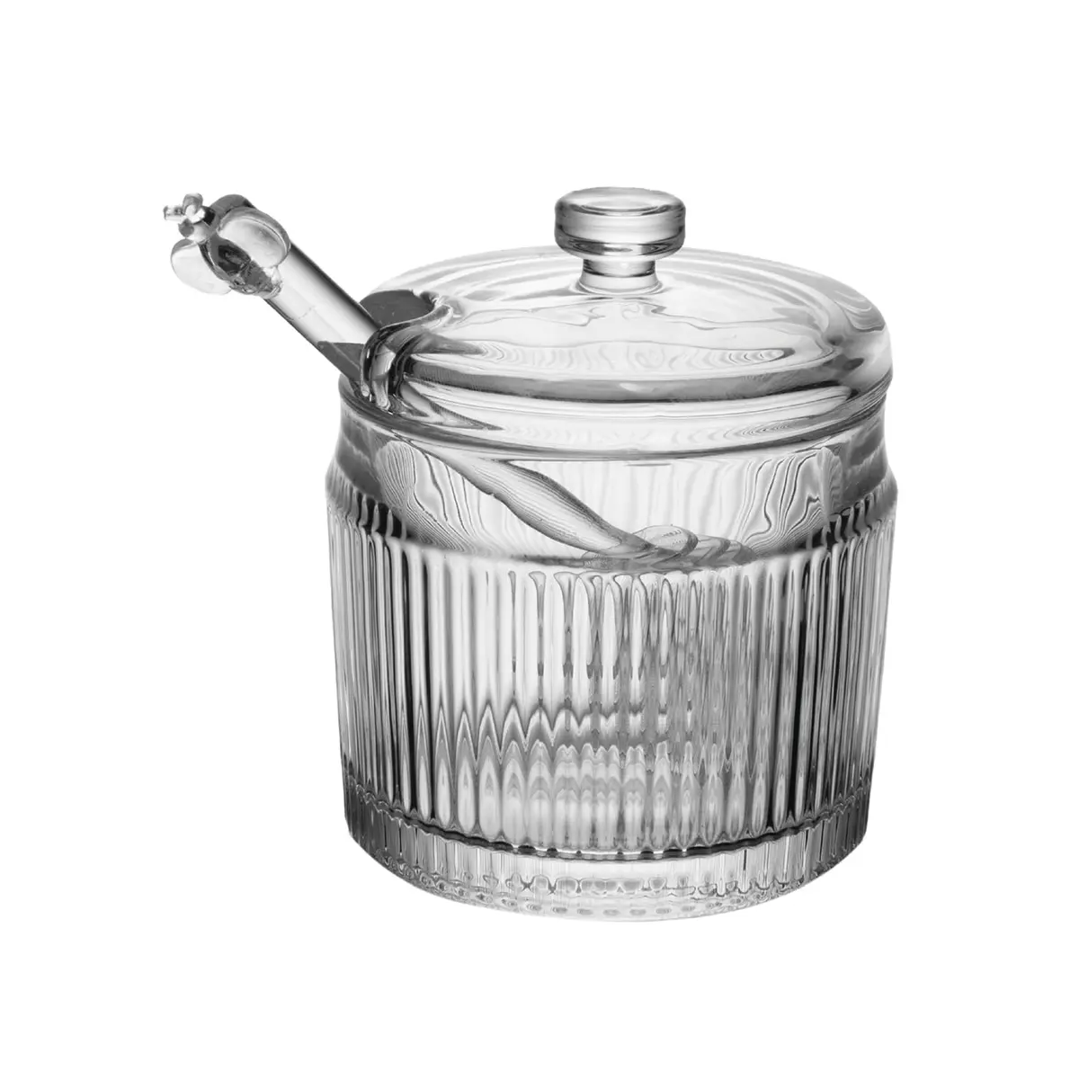 WOLFF - Meleira com Pegador e Tampa Lines 10cm x 7,5cm Vidro - 1