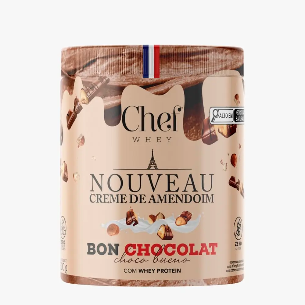 Creme de Amendoim Premium + Whey Protein 600g - Chef Whey (600g, Choco Bueno)