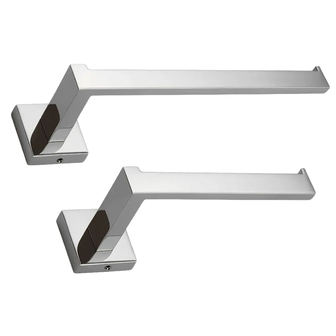 Kit Acessórios Banheiro Inox 2 Peças Gourmet SOFTINOX Kit Porta Toalha Premium + Porta Papel Higiênico Inox (Cromado)