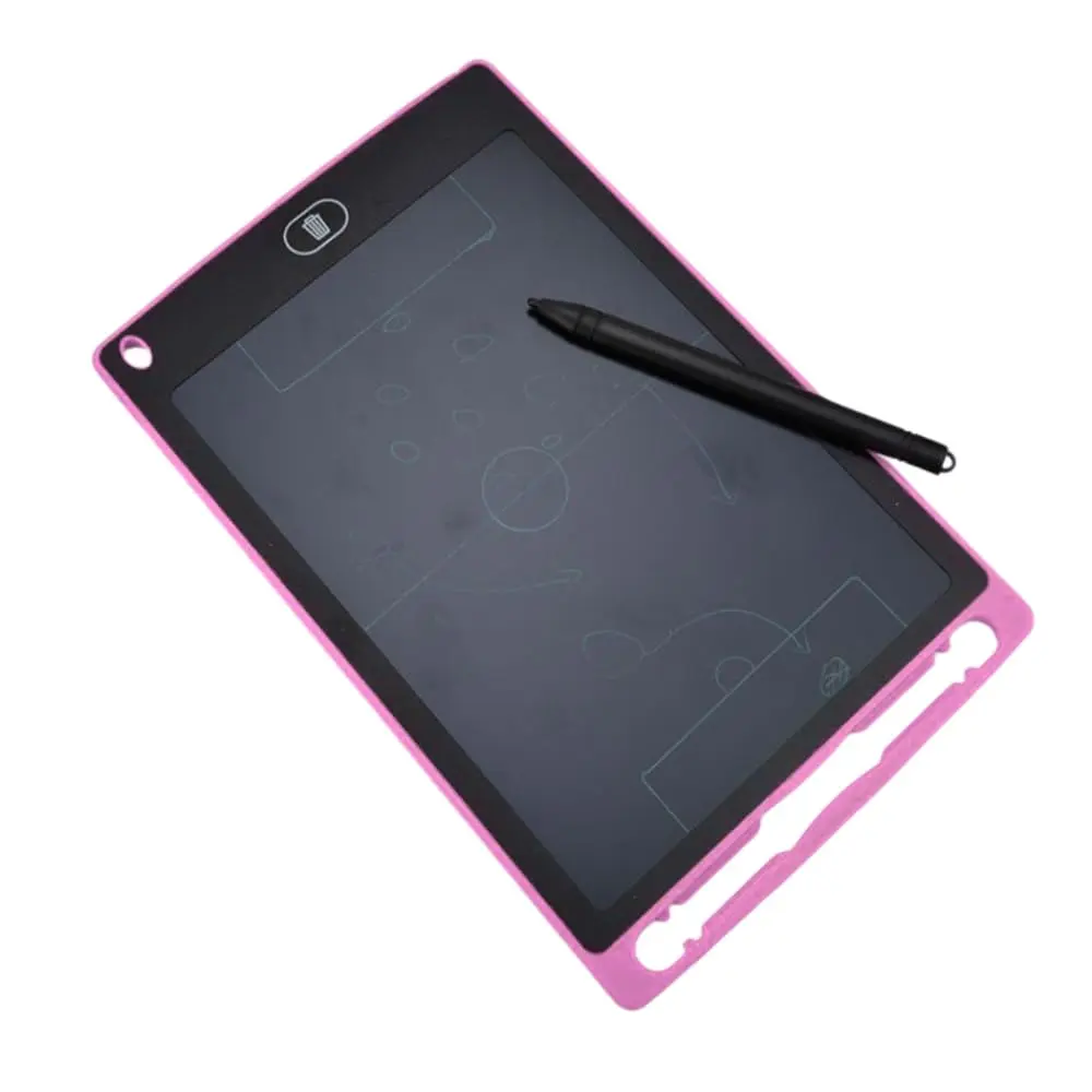 Lousa Mágica Infantil LCD - Colorido Portátil Para Desenho, Estudo, Anotações E Aprendizado 12 Polegadas (Rosa Claro) - 1