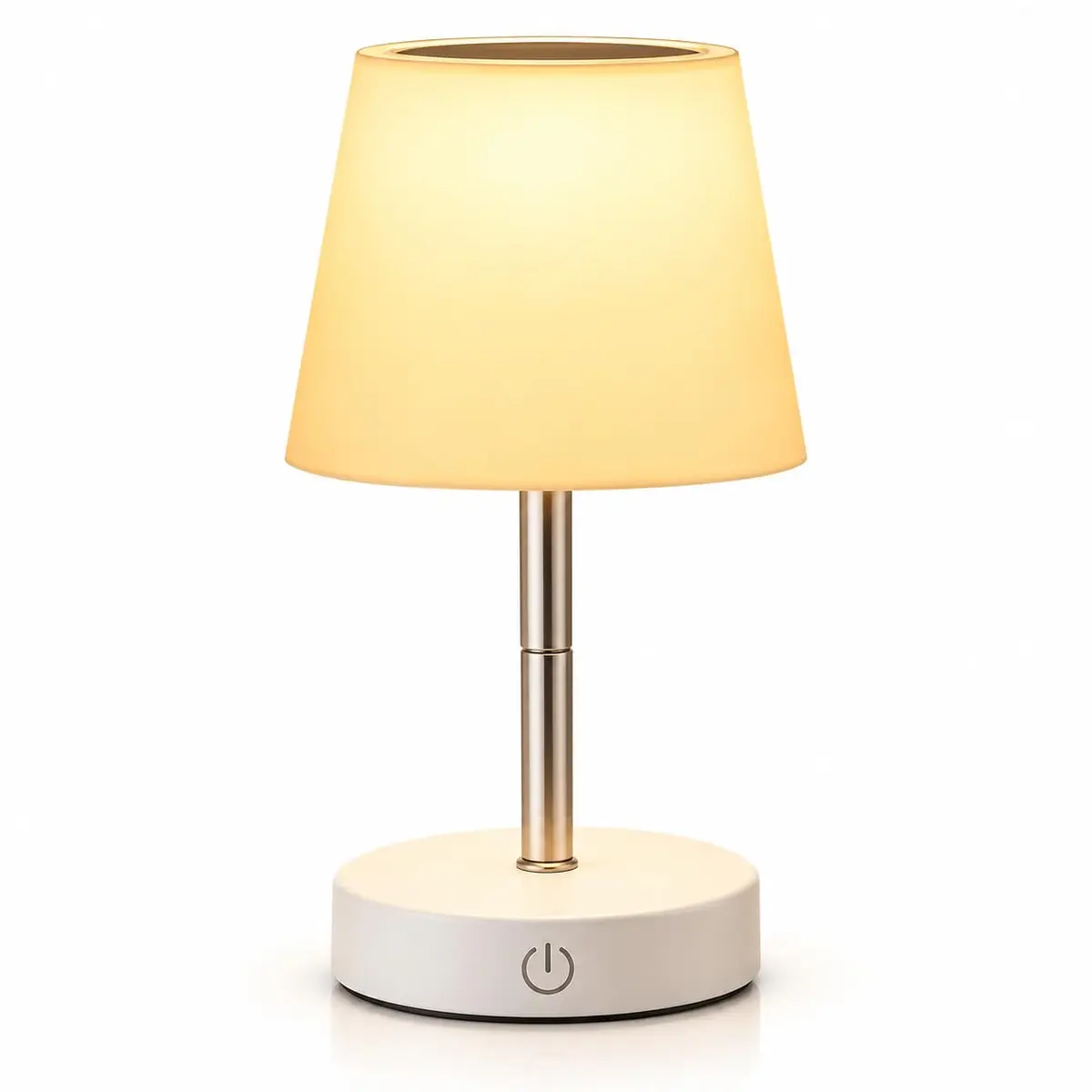 Luminária de Mesa LED Recarregável USB Touch Luz Quente | Altura retrátil ajustável, uso em estudo, leitura, cabeceira e home office; design compacto e cabo USB incluso - 1