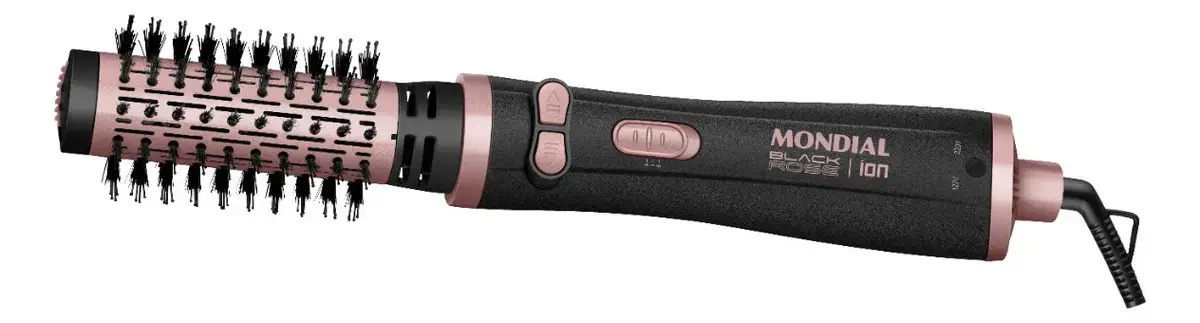 Escova Rotativa Mondial Ceramica Tourmaline Ion 3x1 Erb-01 Rosa 127/220v - 1