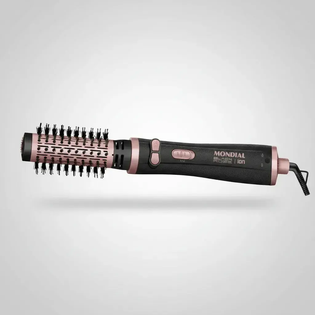 Escova Rotativa Mondial Ceramica Tourmaline Ion 3x1 Erb-01 Rosa 127/220v thumbnail 8