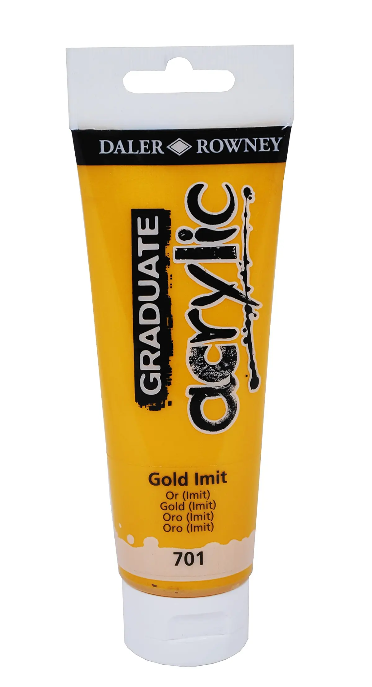DALER ROWNEY Graduate Acrylic, Tinta Acrilica em Bisnaga de 120ml, Cor Ouro (701)