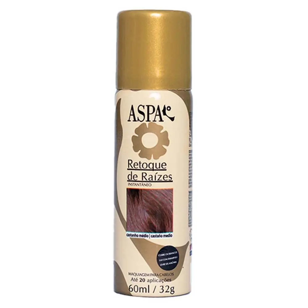 Spray Retoque da Raiz Castanho Médio Aspa 60ml