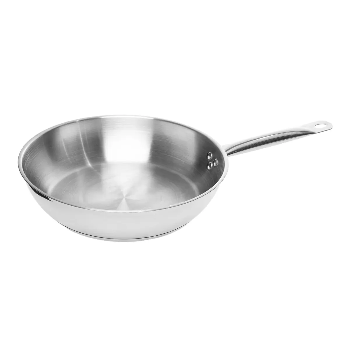 Frigideira Profissional com Fundo Triplo 30cm Aço Inox 21756 - Rojemac Profissional