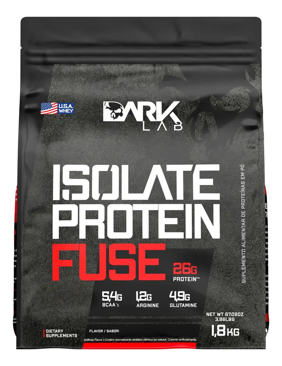 Suplemento Whey Isolate Protein Fuse 1,8kg sabor Morango Dark Lab - 1