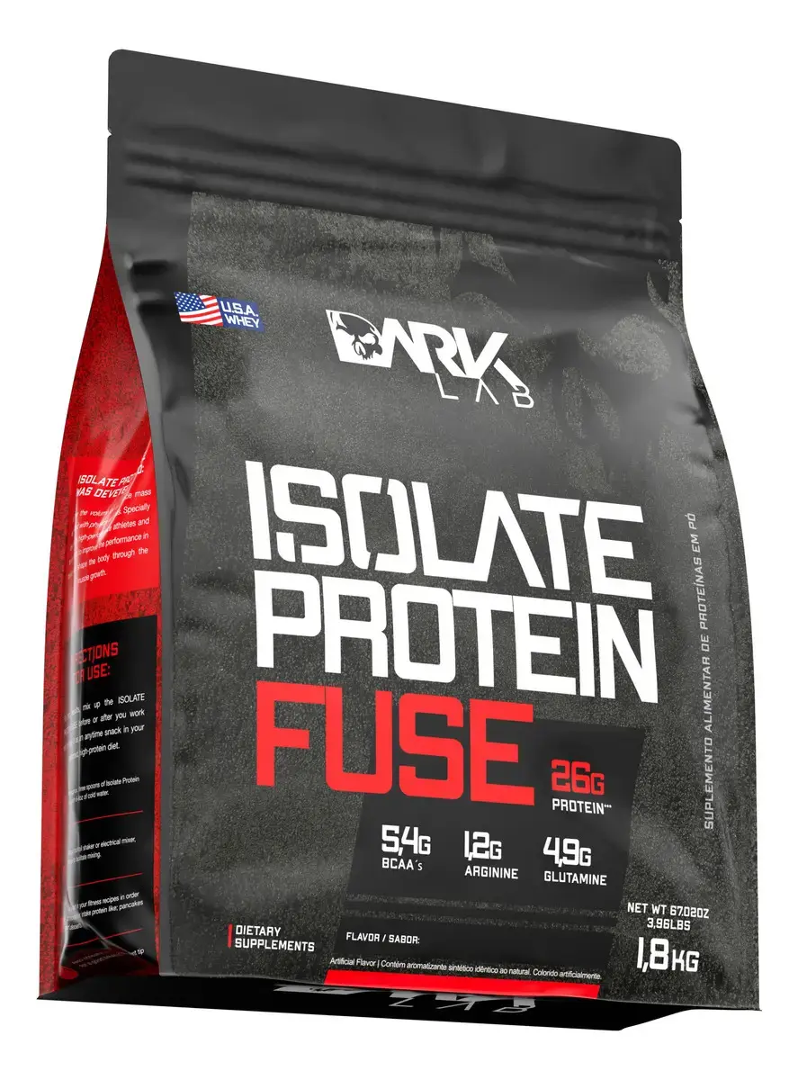 Suplemento Whey Isolate Protein Fuse 1,8kg sabor Morango Dark Lab thumbnail 3