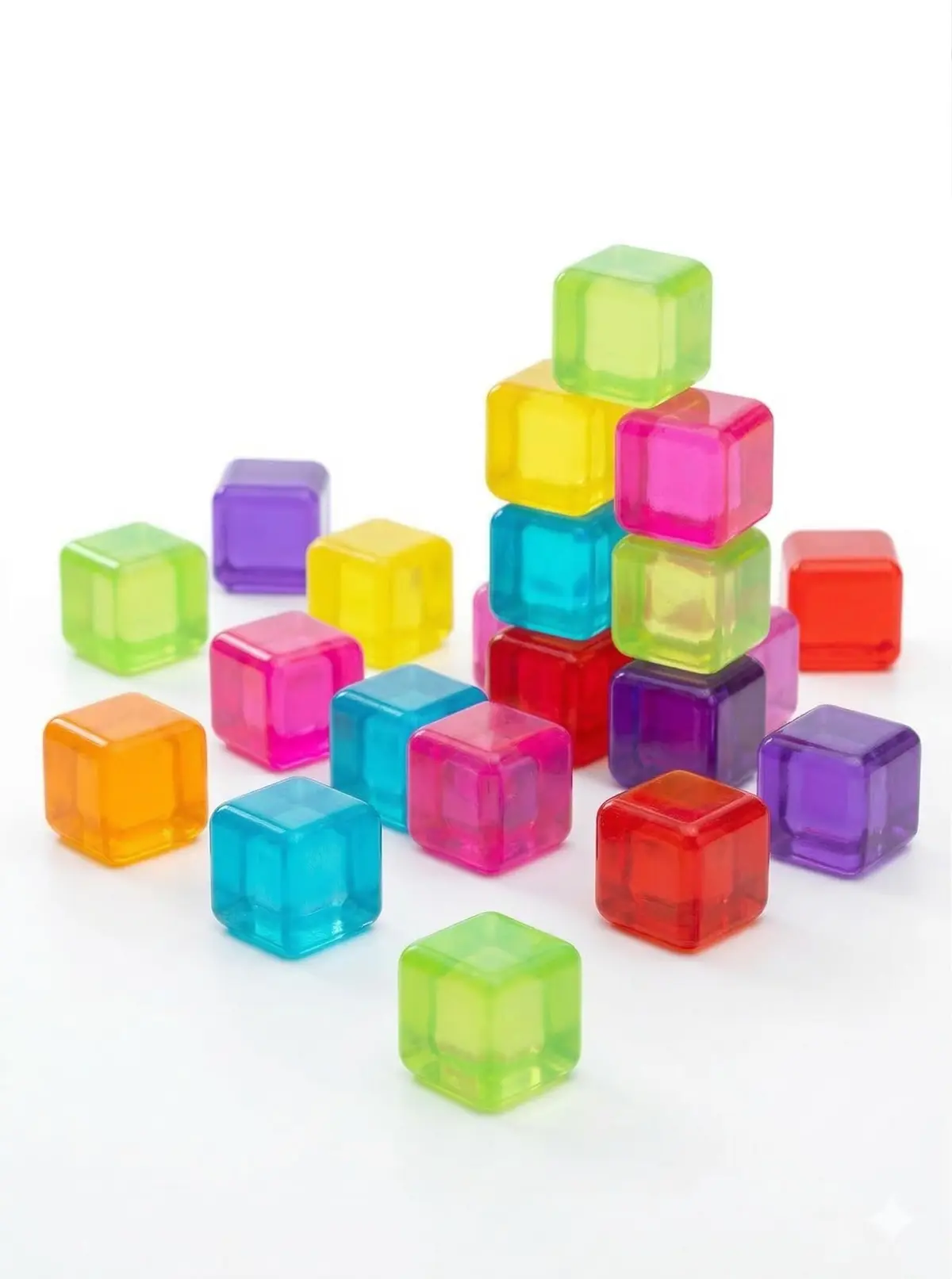 Cubos de Gelo Reutilizável Artificial Plástico Drinks Bebidas Colorido 20 Unidades
