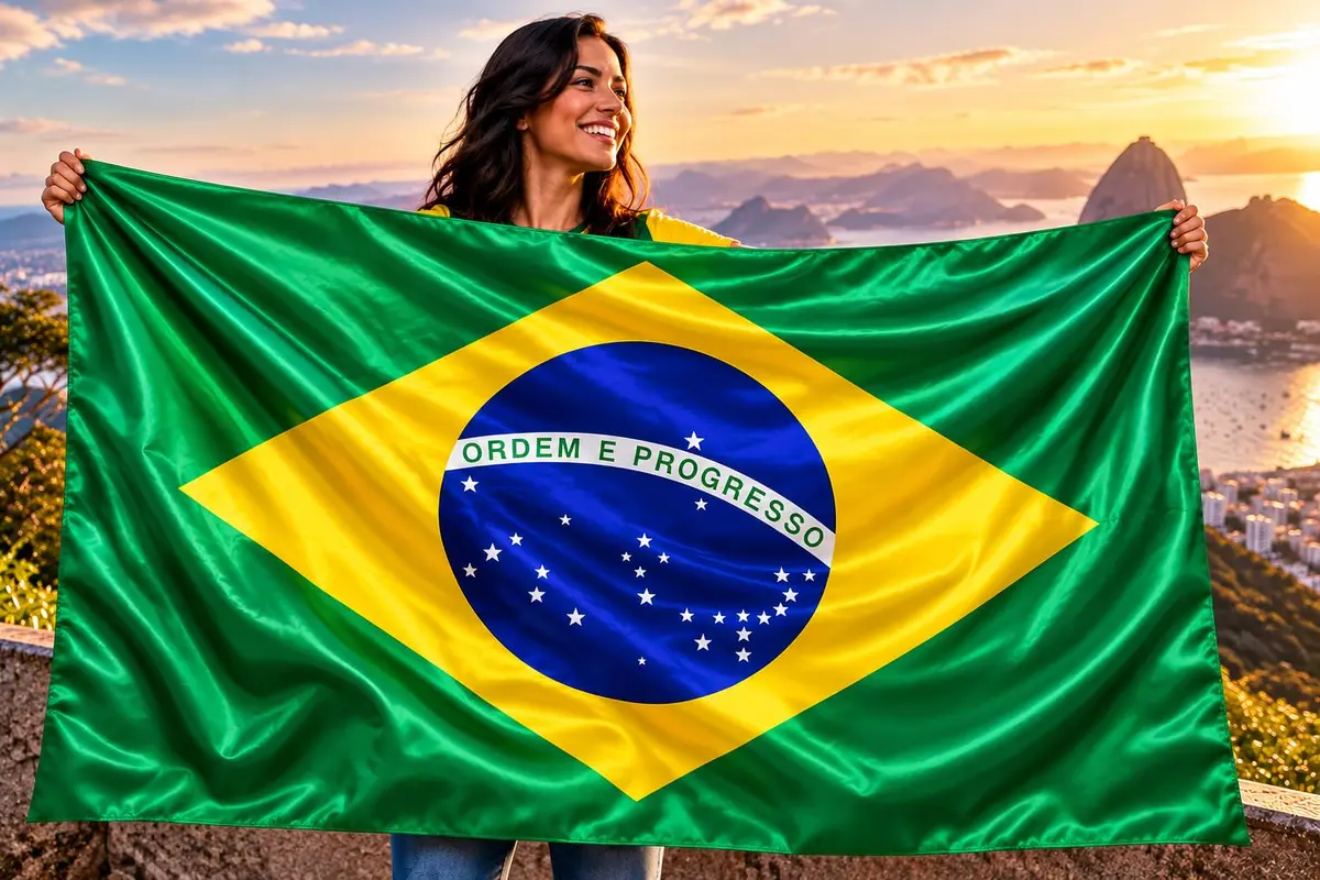 Bandeira do Brasil Grande 1,40M x 1,00M Comemorações e Eventos Políticos | Verde e Amarelo, vibrante e ideal para decorar eventos, comemorações e ambientes com as cores do Brasil