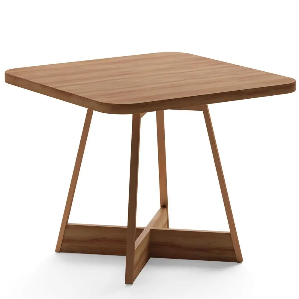 Mesa de Jantar Quadrada 90 cm Átria 1593 Carraro (Nogal Com Rosê) - 1