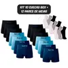 Kit 10 Cuecas Boxer Microfibra Adulto + 12 Pares Meias Algodão - 1
