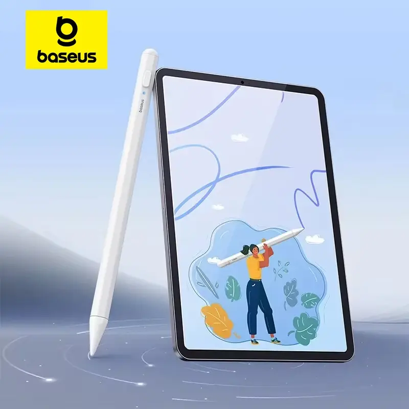 Baseus Stylus Lite com LED para Apple Lápis iPad Palm Rejeição Magnetic Design Touch Pen para Tablet para iPad Pro 2018-2023